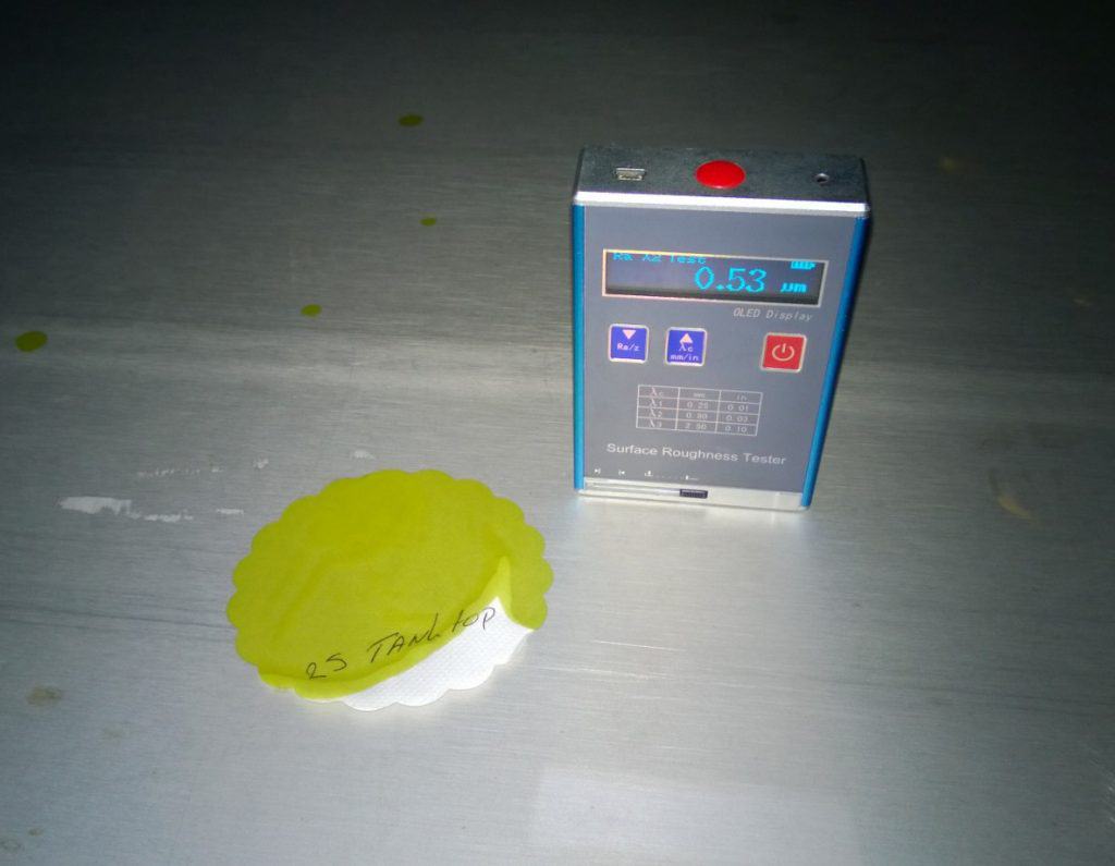 Ferroxyl test and Ra Surface Roughness Tester